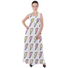 Pattern Cute Flash Design Empire Waist Velour Maxi Dress by brightlightarts