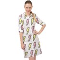 Pattern Cute Flash Design Long Sleeve Mini Shirt Dress View1