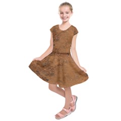 Aged Leather Kids  Short Sleeve Dress by skindeep