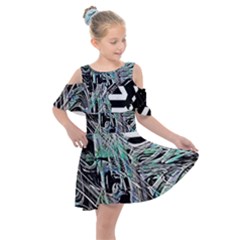 Robotic Endocrine System Kids  Shoulder Cutout Chiffon Dress by MRNStudios