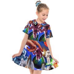 Riding The Storm Out 2 Kids  Short Sleeve Shirt Dress by impacteesstreetwearcollage