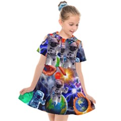 Riding The Storm Out Kids  Short Sleeve Shirt Dress by impacteesstreetwearcollage