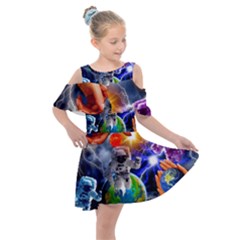 Riding The Storm Out Kids  Shoulder Cutout Chiffon Dress by impacteesstreetwearcollage