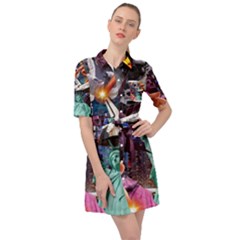 Journey Through Time Nyc Belted Shirt Dress by impacteesstreetwearcollage