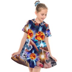 Journey To The Forbidden Zone Kids  Short Sleeve Shirt Dress by impacteesstreetwearcollage