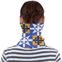 Shapes on a blue background                                                       Face Seamless Bandana (Adult) View2