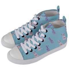 Dalmatians Are Cute Dogs Women s Mid-top Canvas Sneakers by SychEva