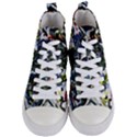 Snow In A City-1-1 Women s Mid-Top Canvas Sneakers View1