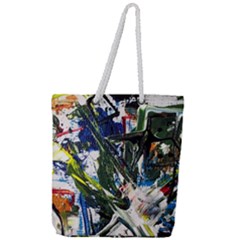 Snow In A City-1-1 Full Print Rope Handle Tote (large) by bestdesignintheworld