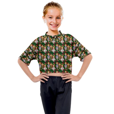 Dindollygreen Kids Mock Neck Tee by snowwhitegirl