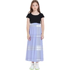 Lighblu Plaid Kids  Flared Maxi Skirt by snowwhitegirl