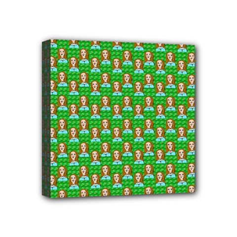 Girl Green Mini Canvas 4  X 4  (stretched) by snowwhitegirl