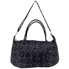 Dark Grunge Geometric Print Pattern Removal Strap Handbag by dflcprintsclothing