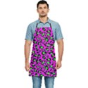 Pink and green leopard spots pattern Kitchen Apron View1