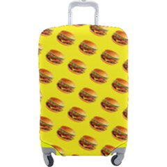 Vector Burgers, Fast Food Sandwitch Pattern At Yellow Luggage Cover (large) by Casemiro