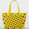 Vector Burgers, fast food sandwitch pattern at yellow Back Pocket Shoulder Bag  View1