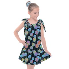 Multi-colored Circles Kids  Tie Up Tunic Dress by SychEva