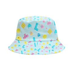 Arcade Dreams Blue  Inside Out Bucket Hat by thePastelAbomination