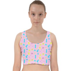 Arcade Dreams Pink Velvet Racer Back Crop Top by thePastelAbomination