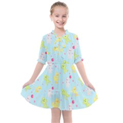 My Adventure Blue Kids  All Frills Chiffon Dress by thePastelAbomination