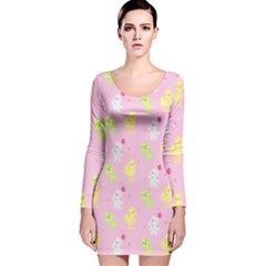 Pastel Adventure Long Sleeve Velvet Bodycon Dress by thePastelAbomination