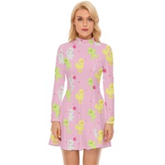 Pastel Adventure Long Sleeve Velour Longline Dress by thePastelAbomination