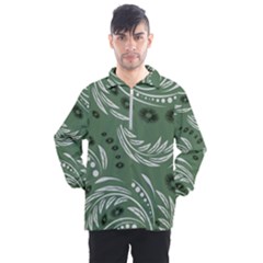 Folk Flowers Pattern Floral Surface Design Seamless Pattern Men s Half Zip Pullover by Eskimos