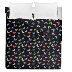 Bright And Beautiful Butterflies Duvet Cover Double Side (queen Size) by SychEva