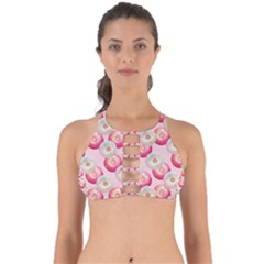 Pink And White Donuts Perfectly Cut Out Bikini Top by SychEva