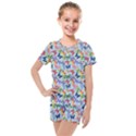 Beautiful Bright Butterflies Are Flying Kids  Mesh Tee and Shorts Set View1