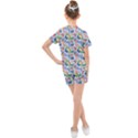 Beautiful Bright Butterflies Are Flying Kids  Mesh Tee and Shorts Set View2