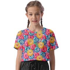 Multicolored Donuts Kids  Basic Tee by SychEva