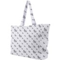 Grey Unicorn Sketchy Style Motif Drawing Pattern Simple Shoulder Bag View1