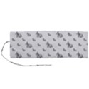 Grey Unicorn Sketchy Style Motif Drawing Pattern Roll Up Canvas Pencil Holder (M) View1