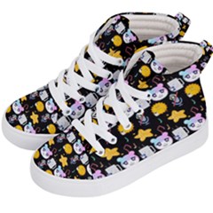 Cats Sun Stars Kids  Hi-top Skate Sneakers by Sparkle