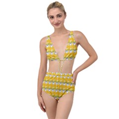 Cartoon Pattern Tied Up Two Piece Swimsuit by Sparkle