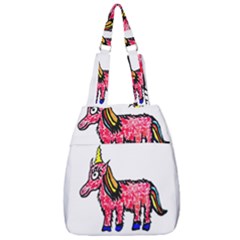 Unicorn Sketchy Style Drawing Center Zip Backpack by dflcprintsclothing