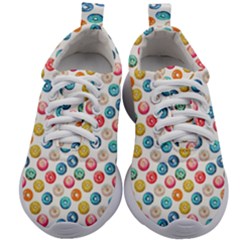 Multicolored Sweet Donuts Kids Athletic Shoes by SychEva