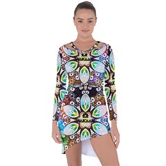 375 Chroma Digital Art Custom Asymmetric Cut-out Shift Dress by Drippycreamart