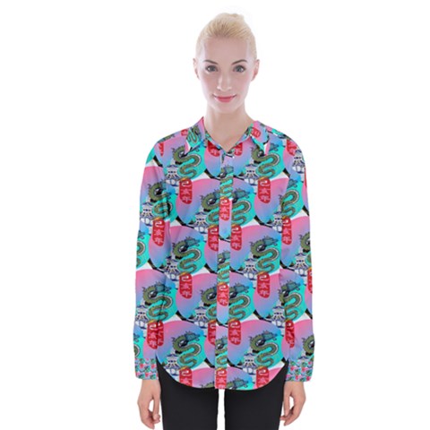 Retro Snake Womens Long Sleeve Shirt by Sparkle