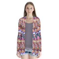 Retro Color Drape Collar Cardigan by Sparkle