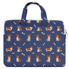 Corgi  Macbook Pro Double Pocket Laptop Bag by SychEva