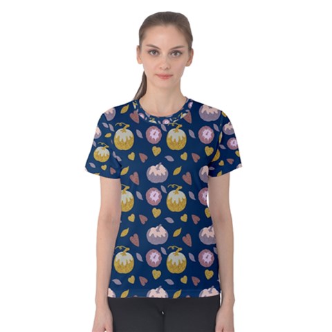 Autumn Pumpkins Women s Cotton Tee by SychEva