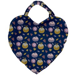 Autumn Pumpkins Giant Heart Shaped Tote by SychEva