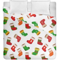 Christmas Socks  Duvet Cover Double Side (king Size) by SychEva