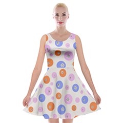 Colorful Balls Velvet Skater Dress by SychEva