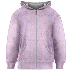 Multicolored Circles On A Pink Background Kids  Zipper Hoodie Without Drawstring by SychEva