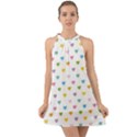 Small Multicolored Hearts Halter Tie Back Chiffon Dress View1