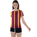 Warped Stripy Dots Back Circle Cutout Sports Tee View1