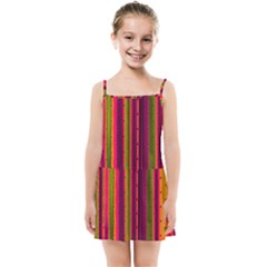 Warped Stripy Dots Kids  Summer Sun Dress by essentialimage365